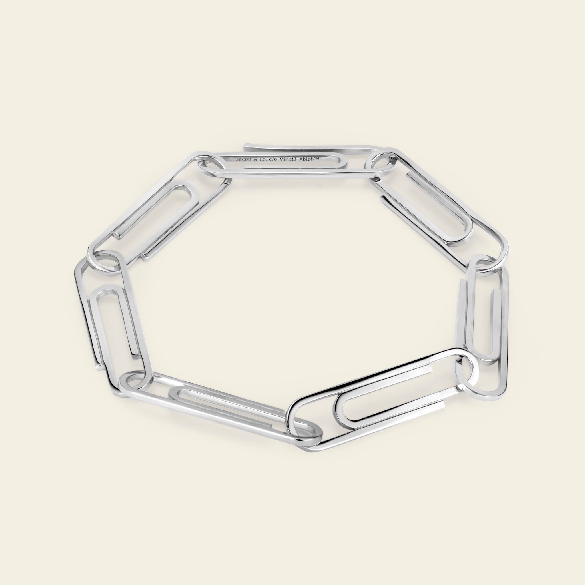 Off-White c/o Virgil Abloh Paperclip Bracelet in Metallic