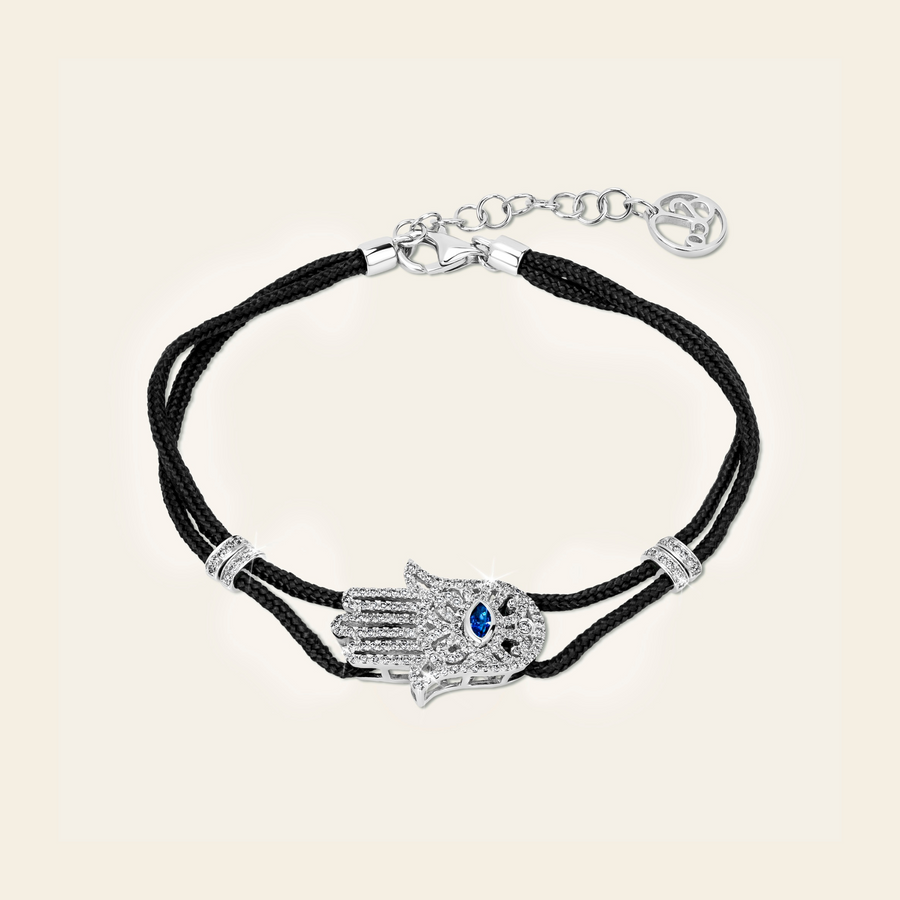 Hamsa Diamond Bracelet_White Gold_Sapphire_White Diamonds_1