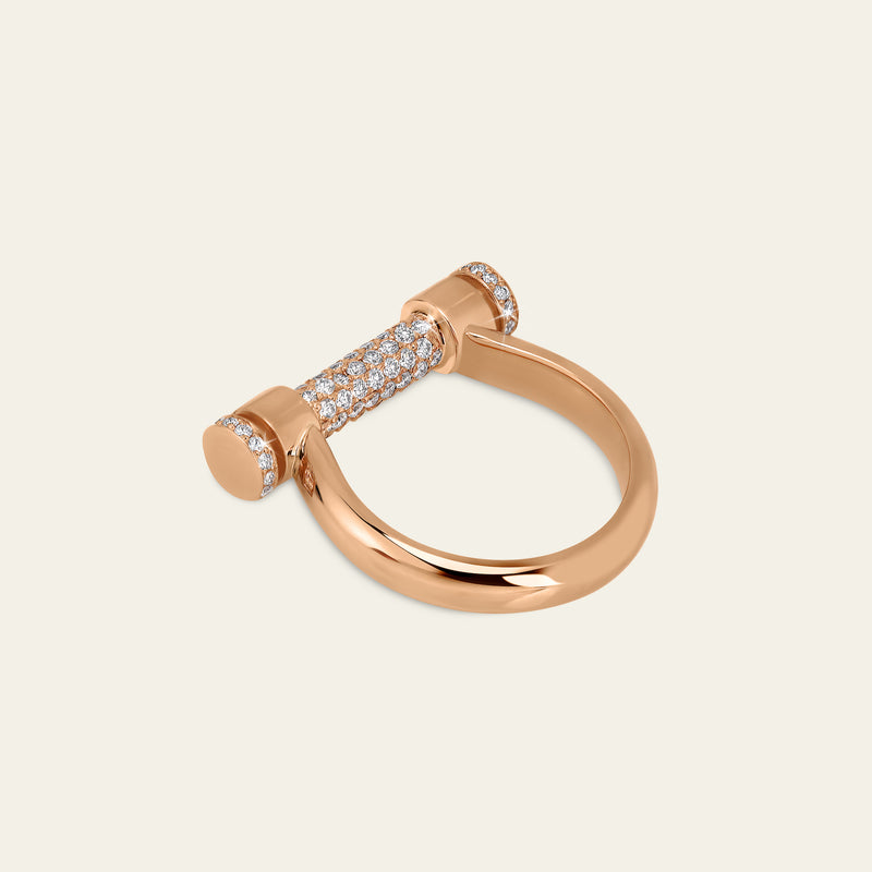 Estribo Ring_Rose Gold_White Diamonds_2