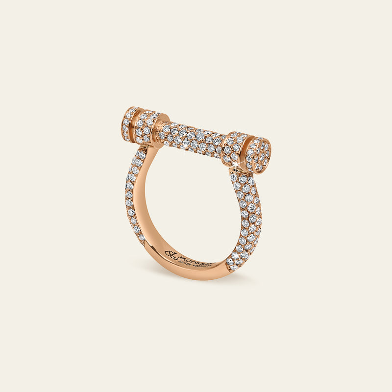 Estribo Ring_Rose Gold_White Diamonds_1