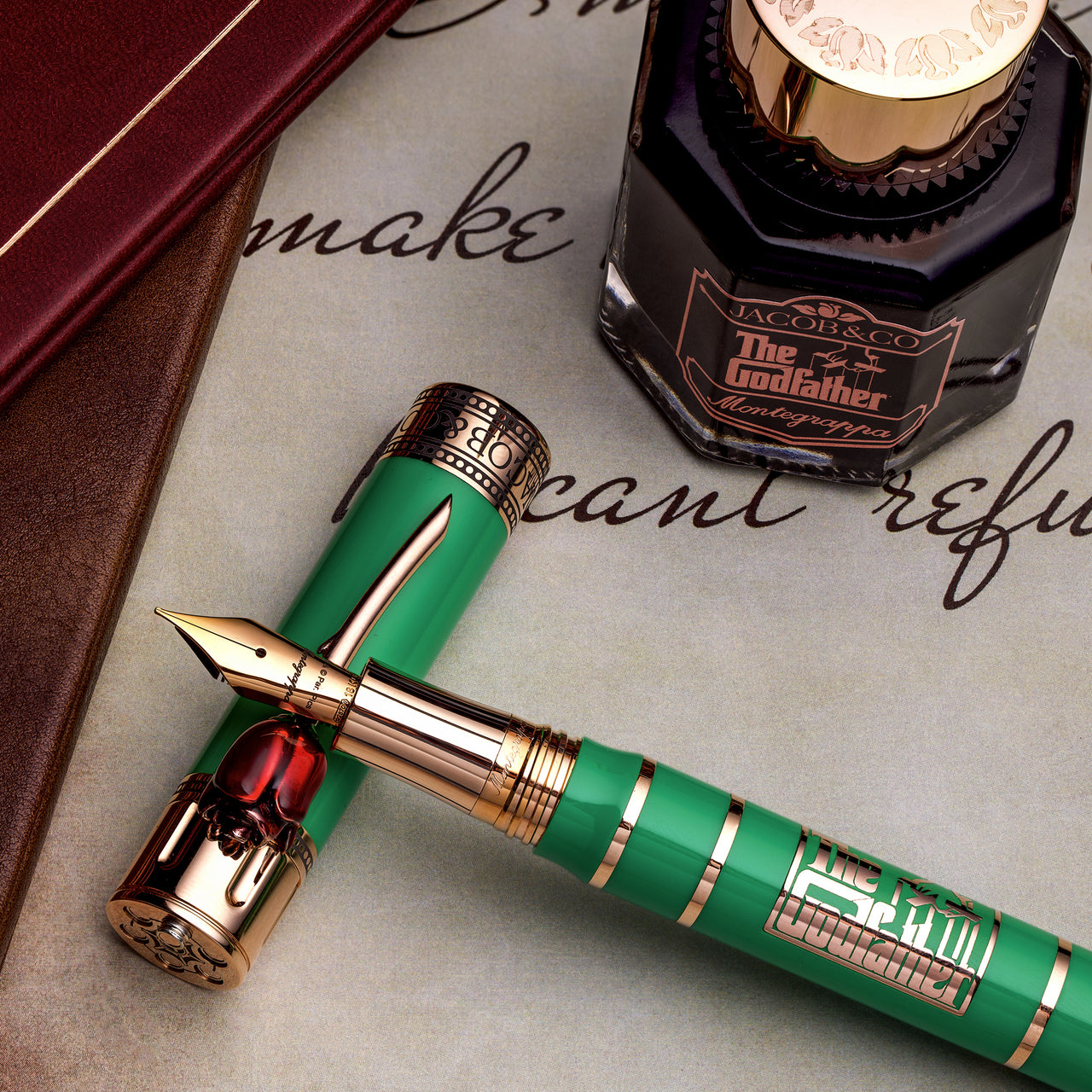 Godfather Fountain Pen in Green_Lifestyle 1