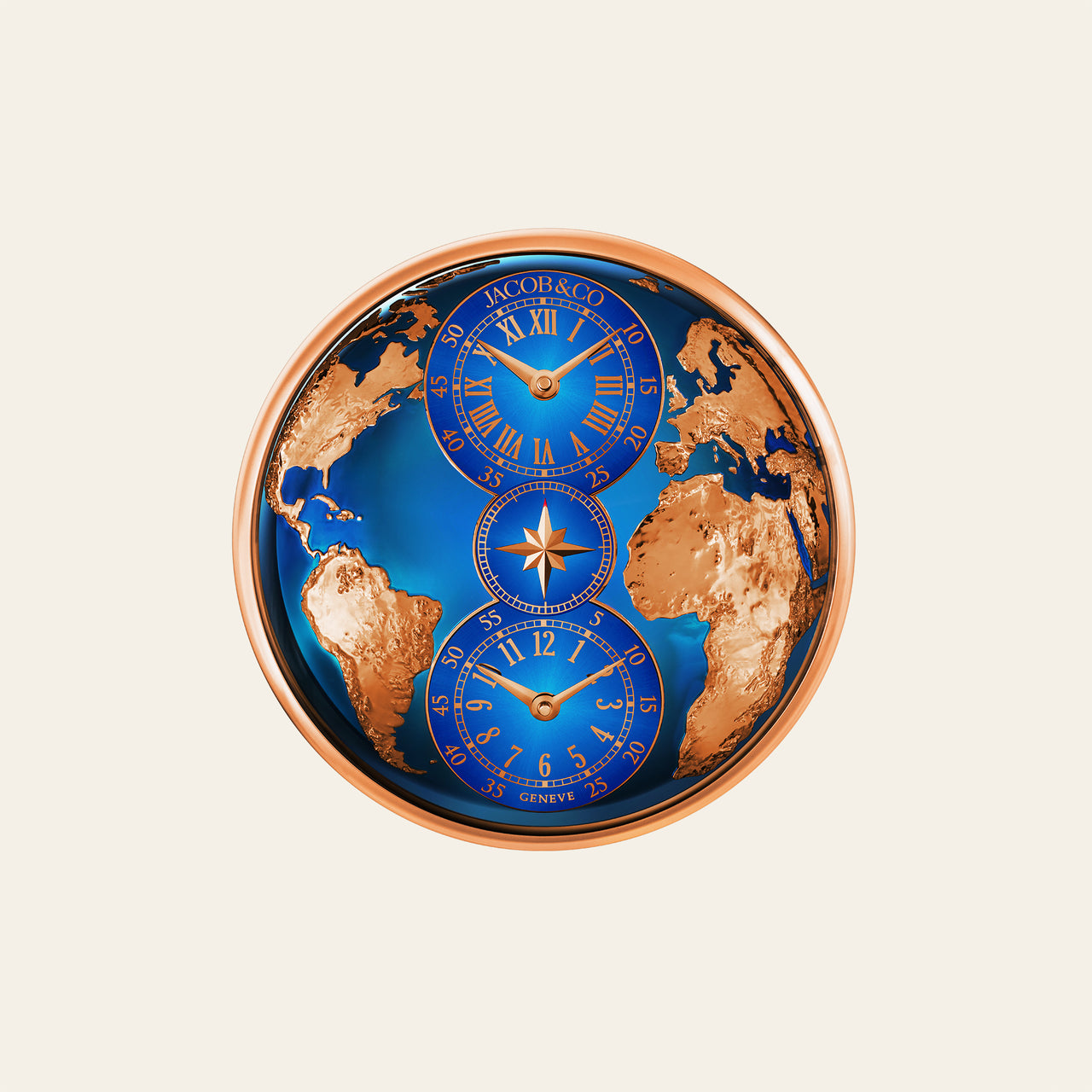 Dual Time Zone Wall Clock_1