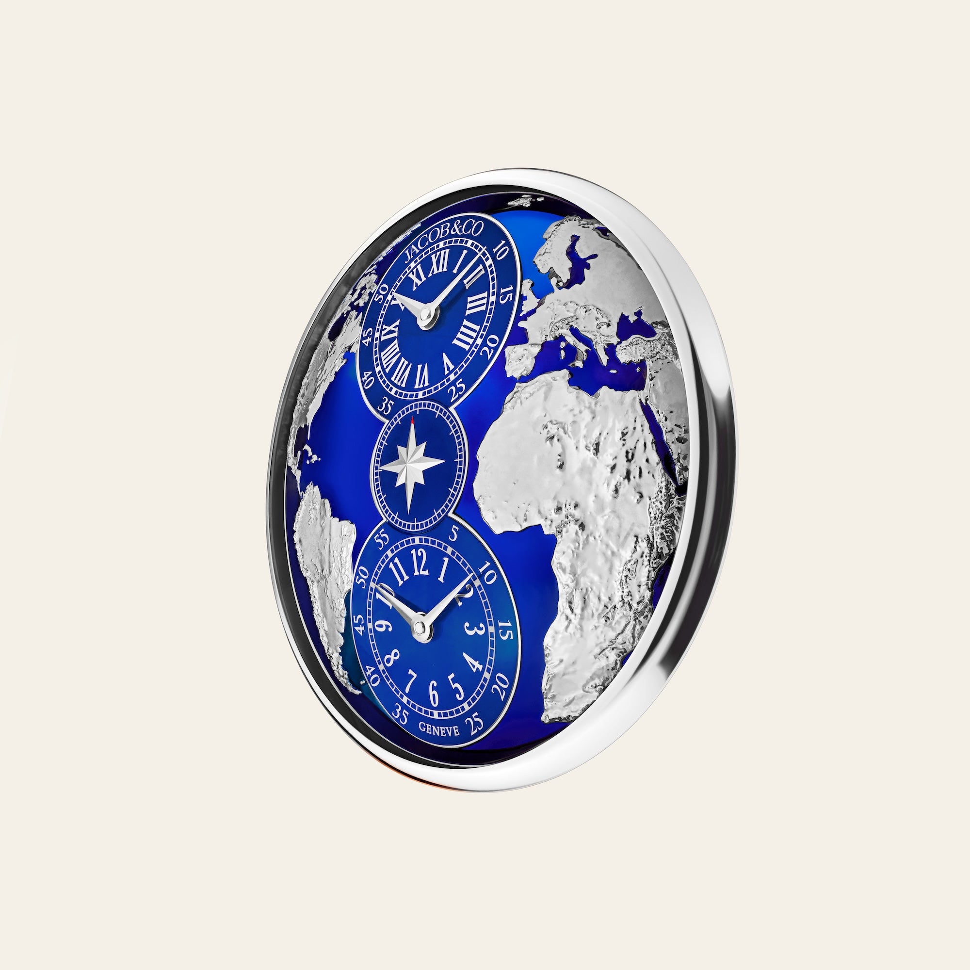 Jacob & Co. The World Is Yours Dual Time Zone Wall Clock