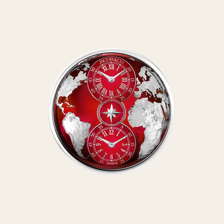 Jacob & Co. The World Is Yours Dual Time Zone Wall Clock