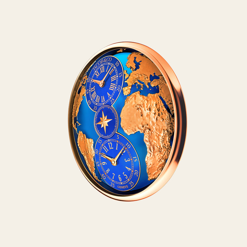 Dual Time Zone Wall Clock_side view_1
