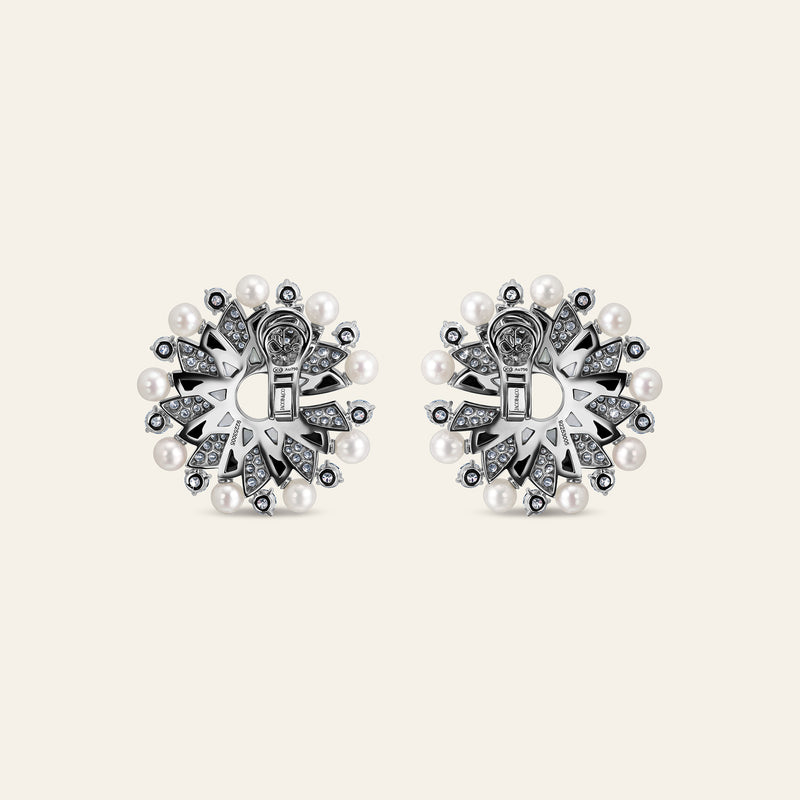 Infinia Pearl Small Earring_White Diamonds With Pearls, Onyx, Special Cut Mother Of Pearl_3