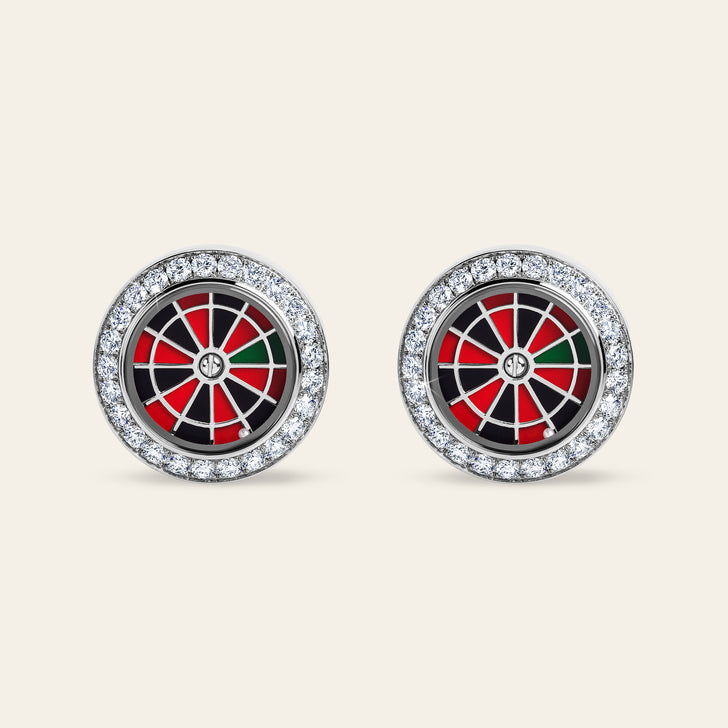 Casino Cufflinks_ Stainless Steel and White Diamonds_1
