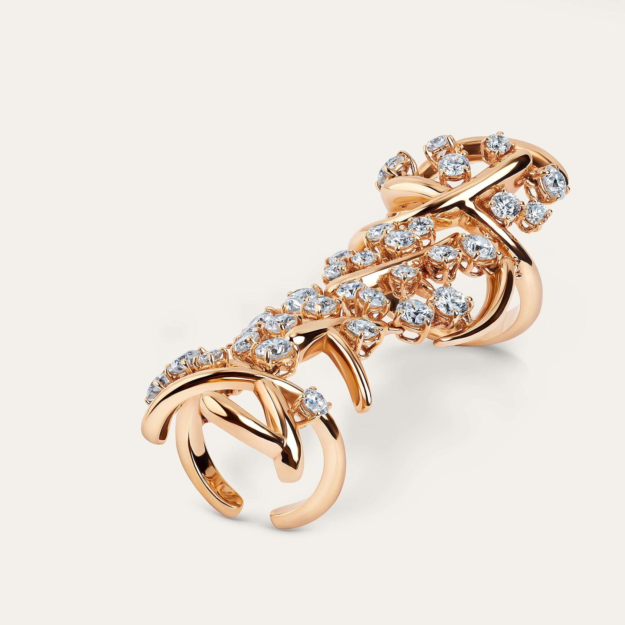 Carnivale Full Finger Diamond Ring