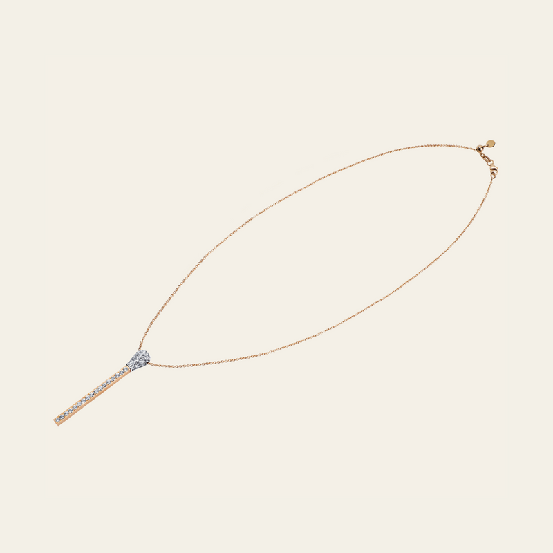 Match Diamond Necklace_Rose Gold_White Diamonds_3