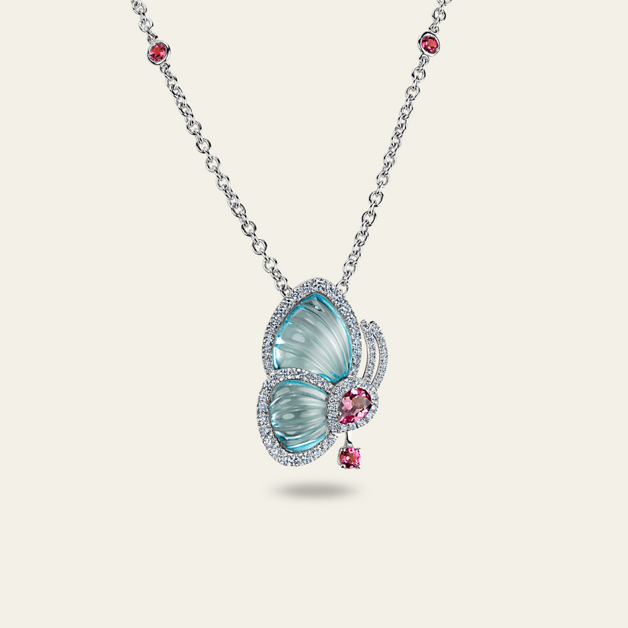 Papillon Pendant_White Gold_White Diamonds_1