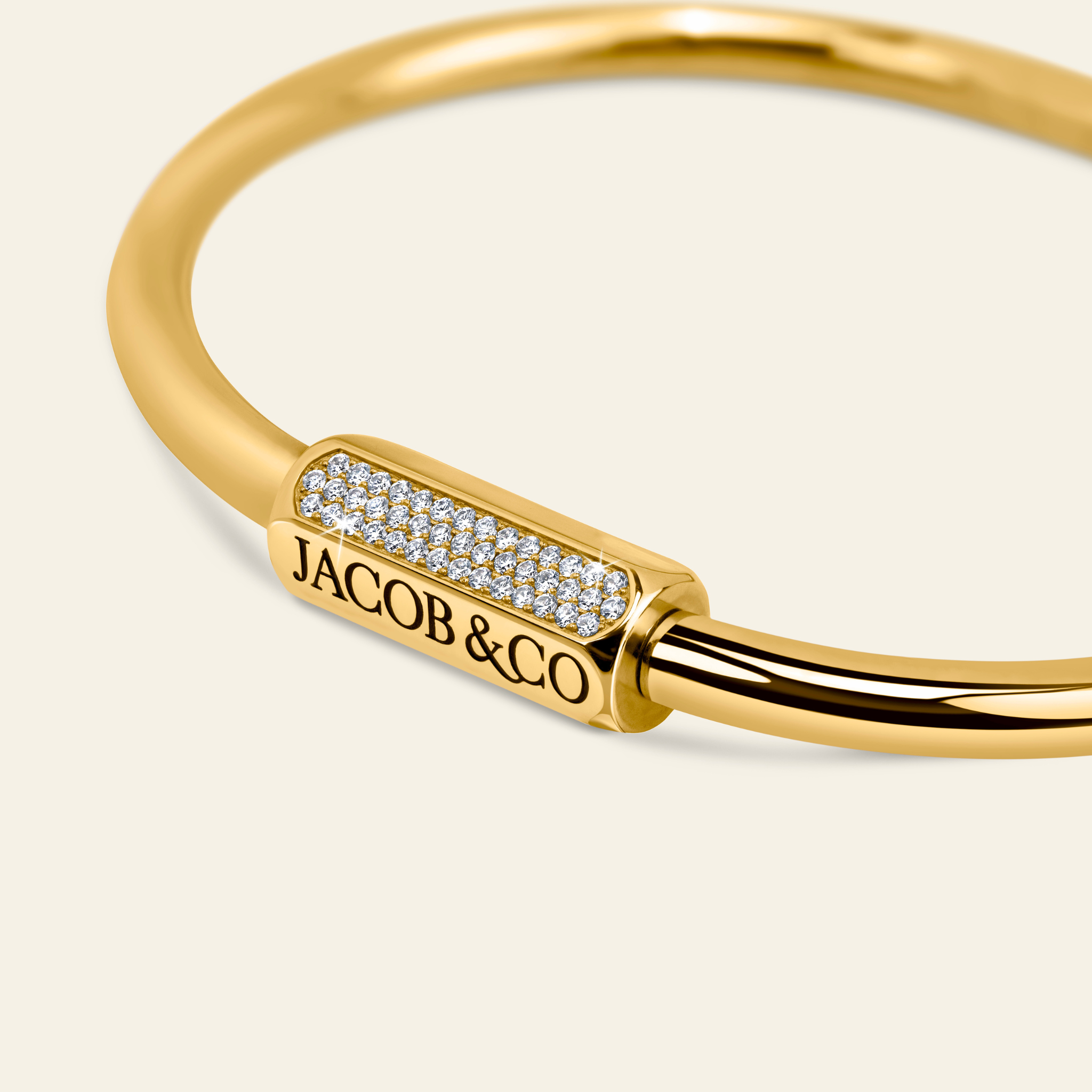 Carabin Lock Diamond Bracelet_Yellow Gold_2
