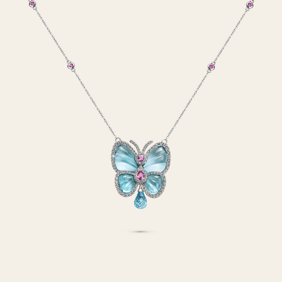 Papillon Pendant_White Gold_White Diamonds_1
