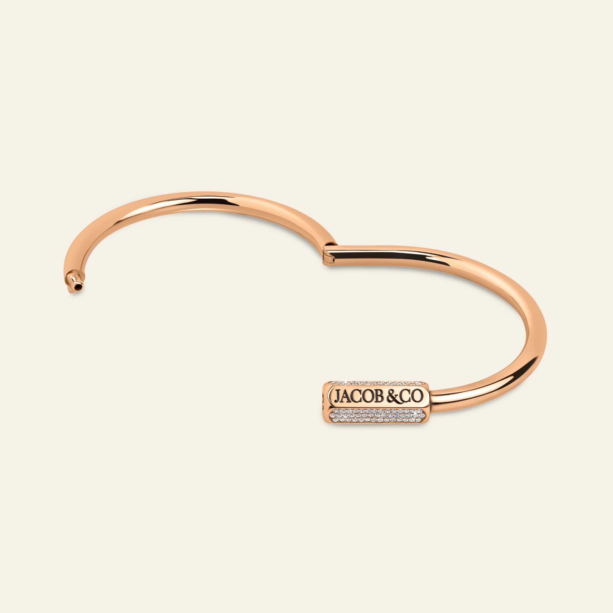 Carabin Lock Diamond Bracelet_Rose Gold_3