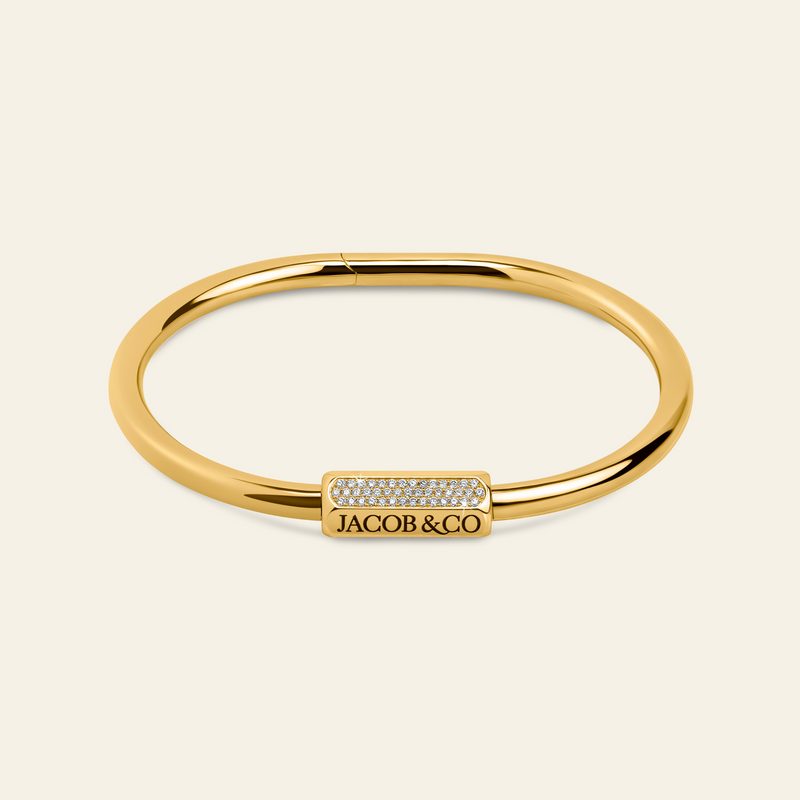 Carabin Lock Diamond Bracelet_Yellow Gold_1