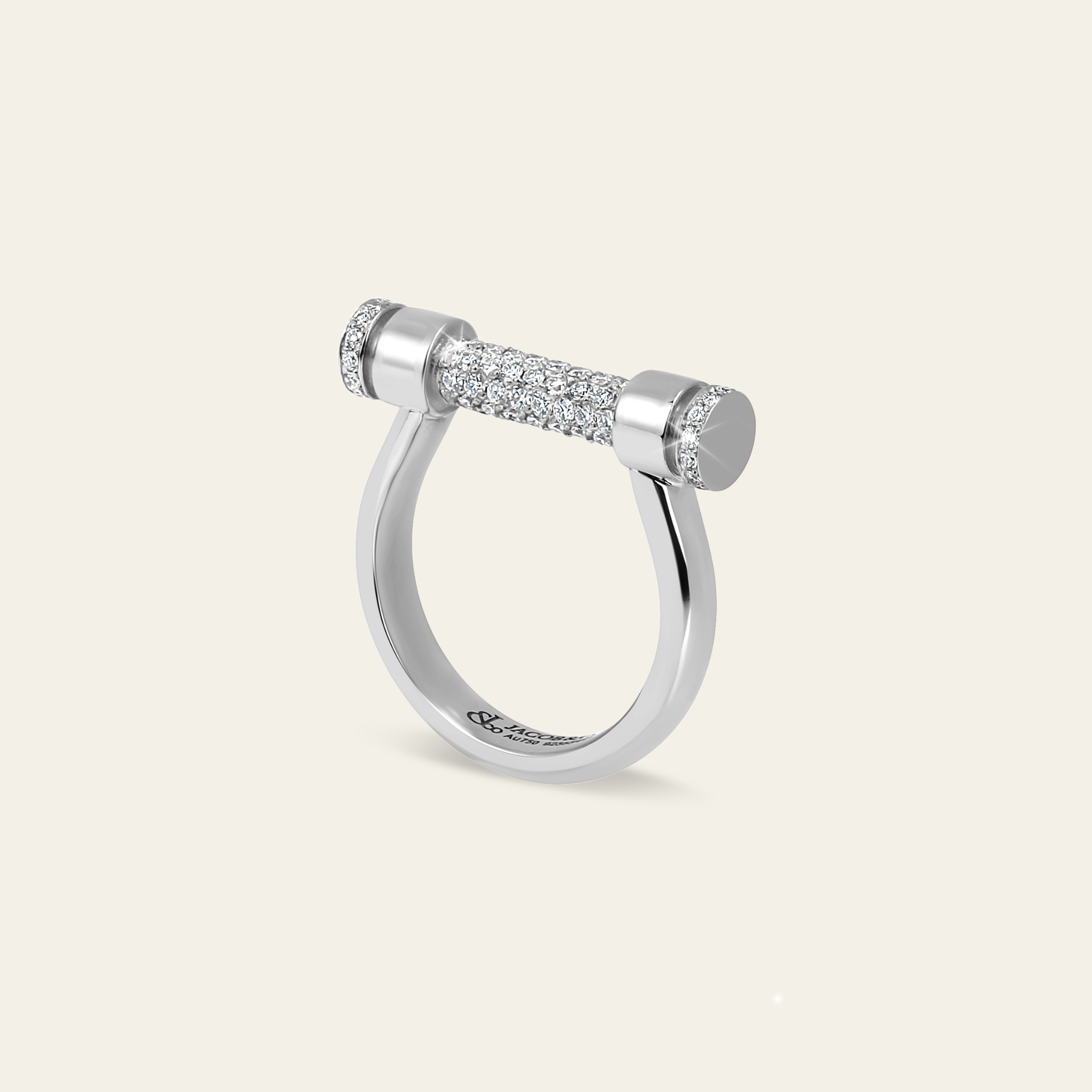 Estribo Ring_White Gold_White Diamonds_1