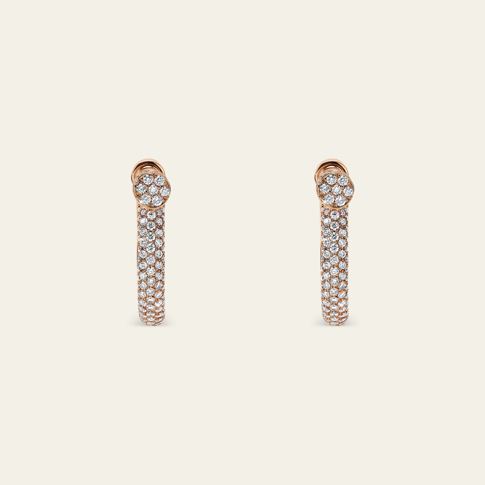 Estribo Earrings_Rose Gold_White Diamonds_3