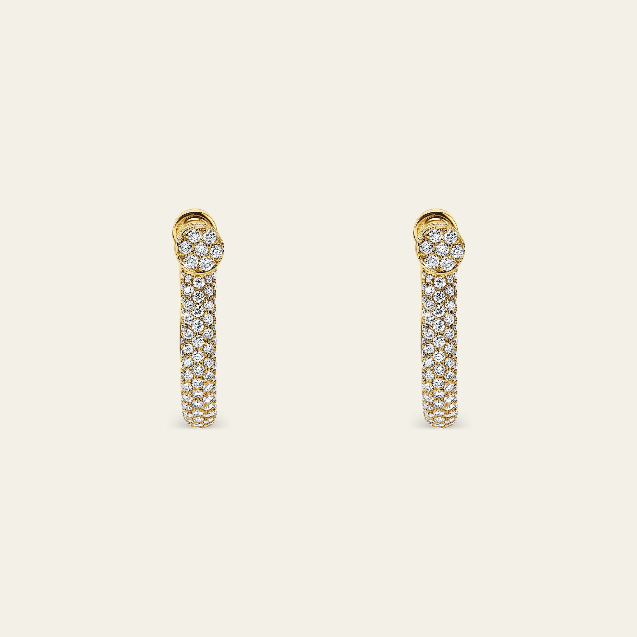 Estribo Earrings_Yellow Gold_White Diamonds_3