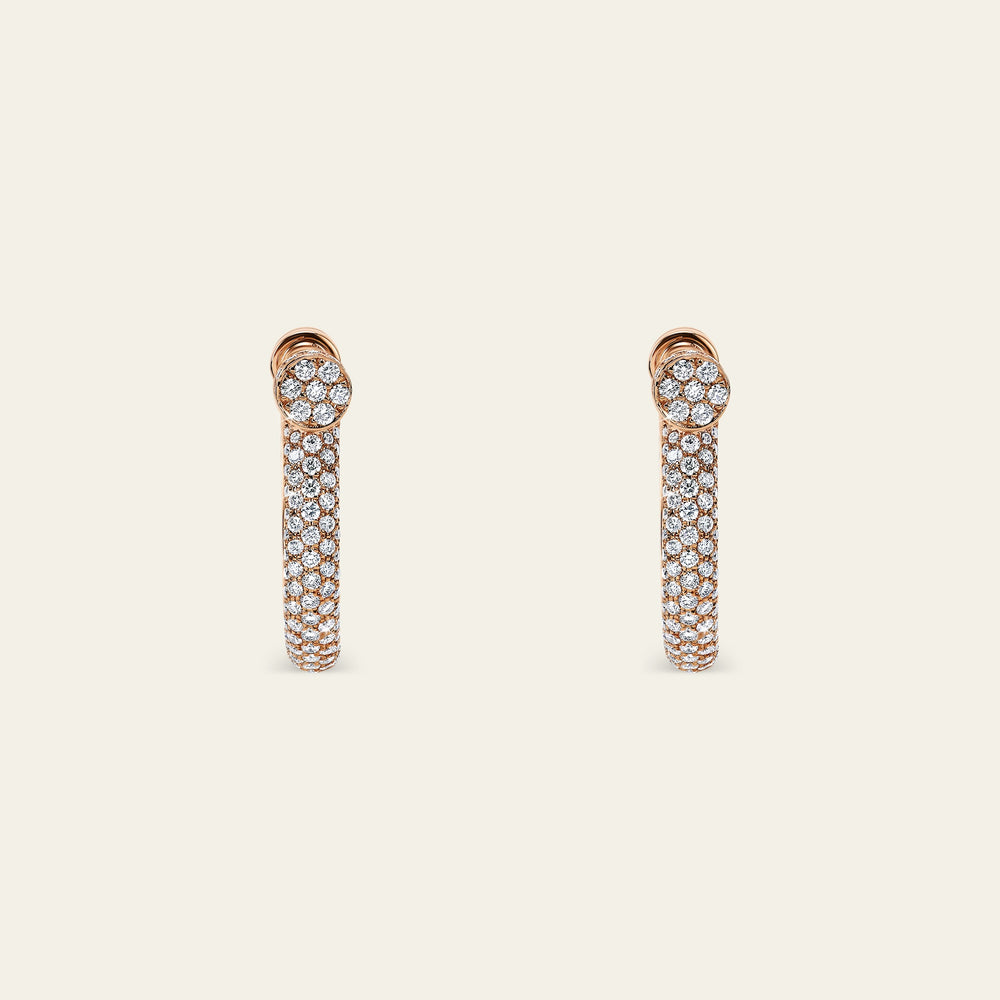 Estribo Earrings_Rose Gold_White Diamonds_3