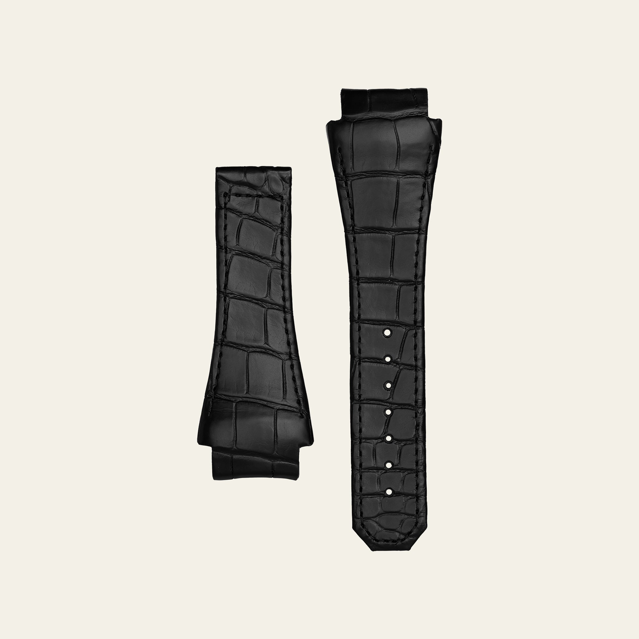 Black Matte Epic X Chrono 47mm Alligator Strap - S