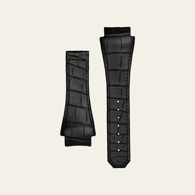 Black Matte Epic X Chrono 47mm Alligator Strap - S