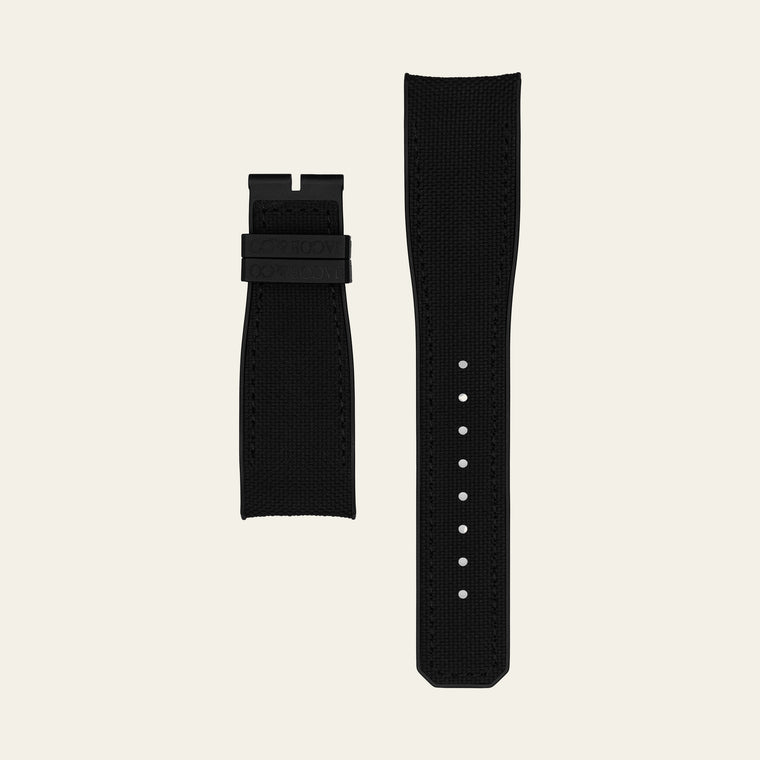 Black Rubber Cordura Pattern - Black Rubber - M