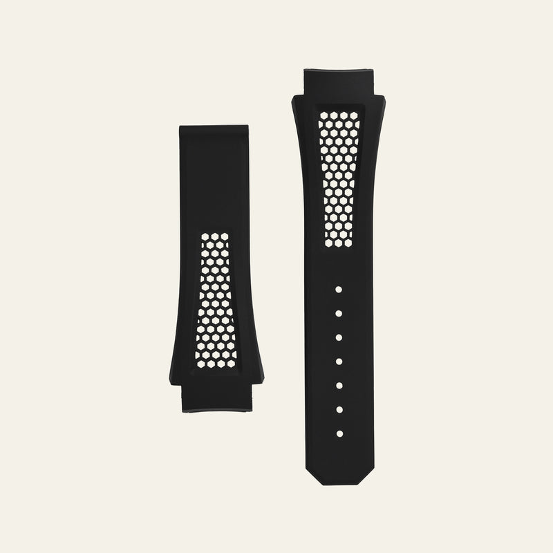 Black Epic X Chrono 44mm Honeycomb Strap - M