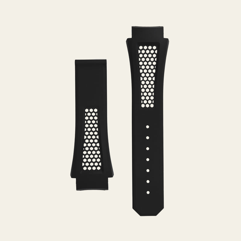 Black Epic X Chrono 44mm Honeycomb Strap - L