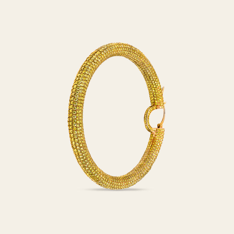 Yellow Diamond Hoop Earrings