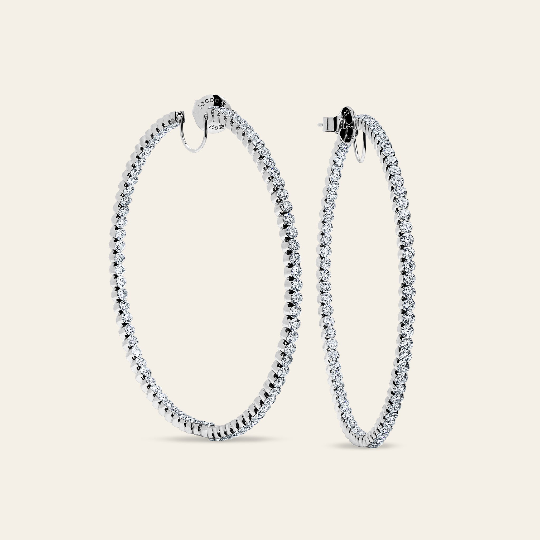 Inside Out Diamond Hoop Earrings