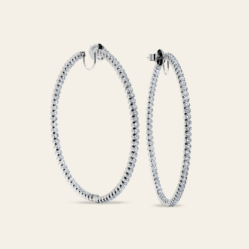 Inside Out Diamond Hoop Earrings