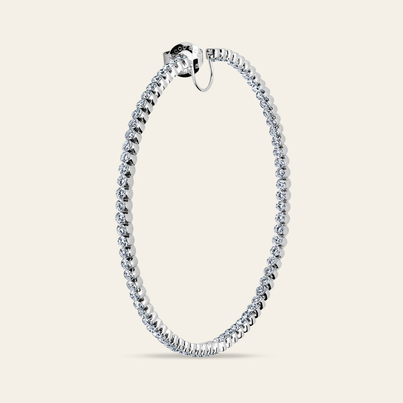 Inside Out Diamond Hoop Earrings