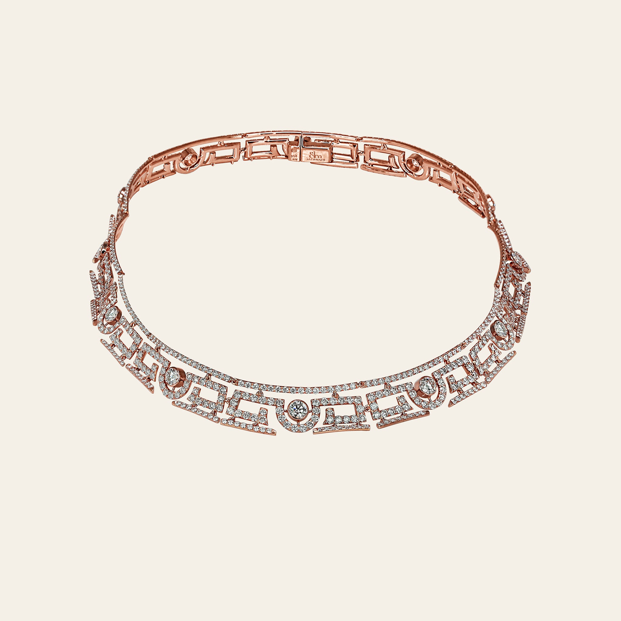 Jezebel Necklace_Rose Gold_White Diamonds_1