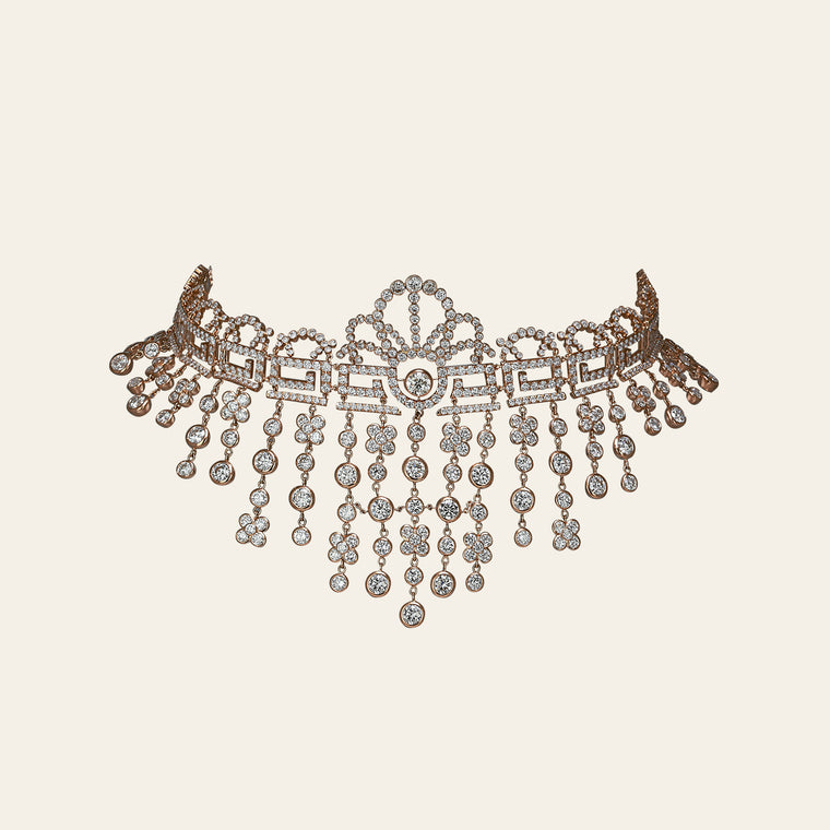 Jezebel Choker_Rose Gold_White Diamonds_1