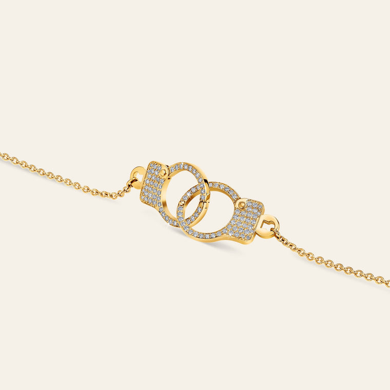 Love Lockdown Interlocking Necklace_Yellow Gold_White Diamonds_3