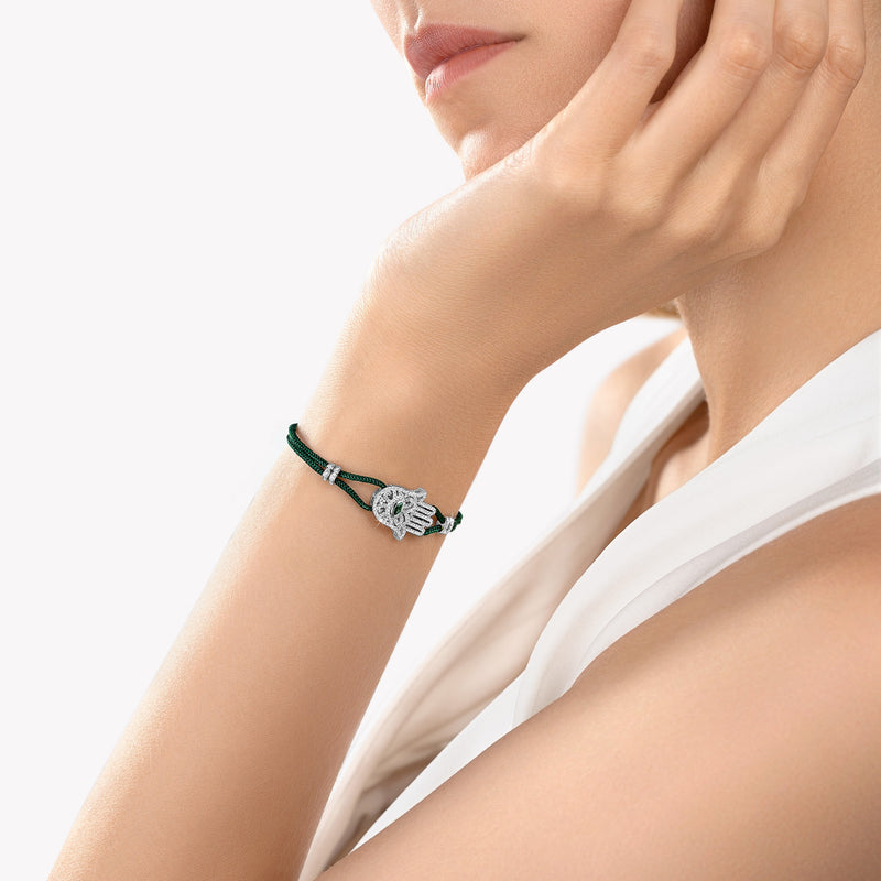 Hamsa Diamond Bracelet_White Gold_Emerald_White Diamonds_4