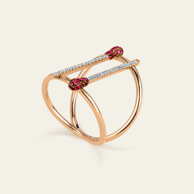 Match Ruby Diamond Ring_Rose Gold_Rubies_White Diamonds_4