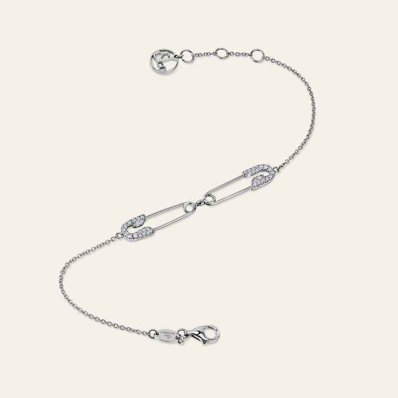 Securus Double Pin Bracelet_White Gold_White Diamonds_2