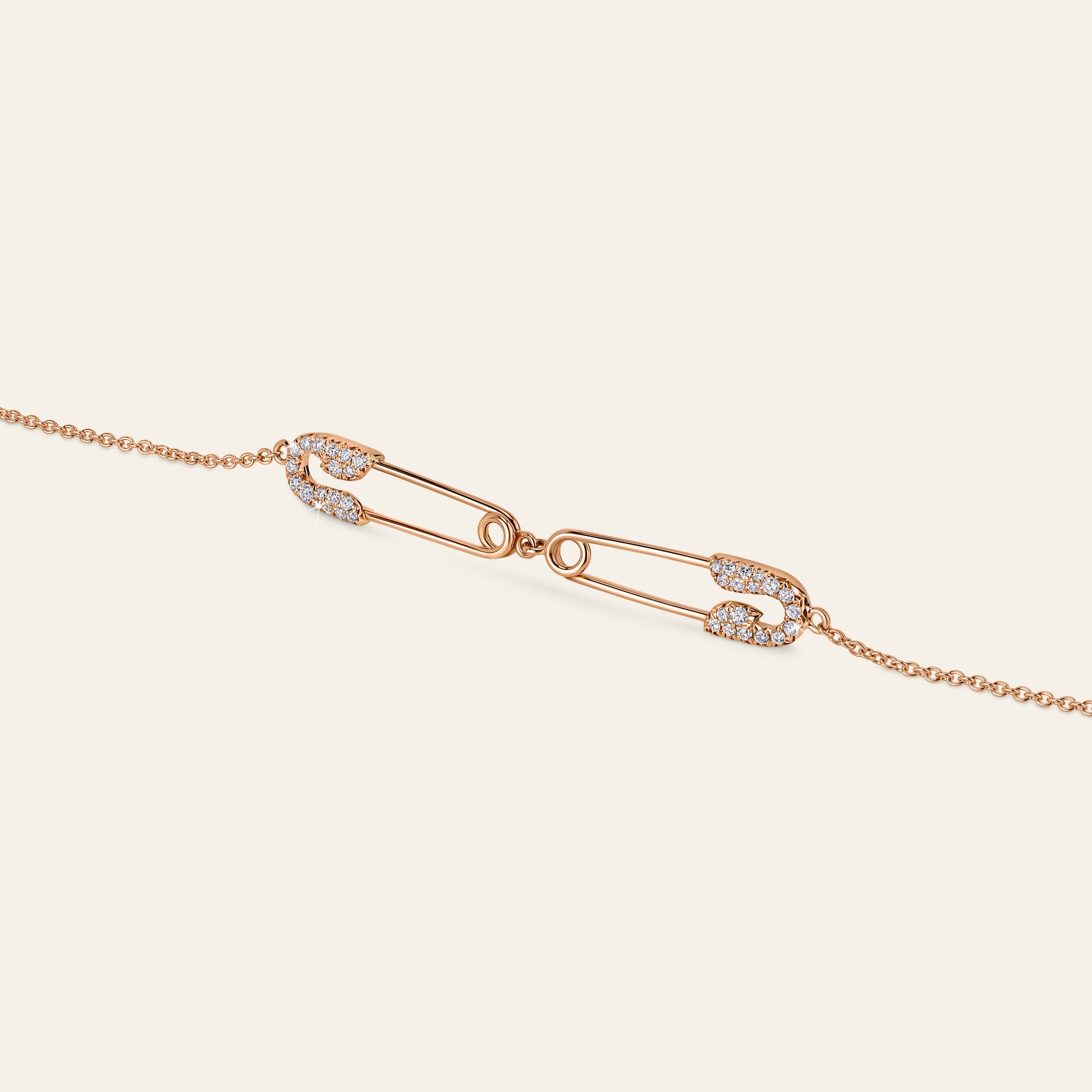 Securus Double Pin Bracelet_Rose Gold_White Diamonds_3