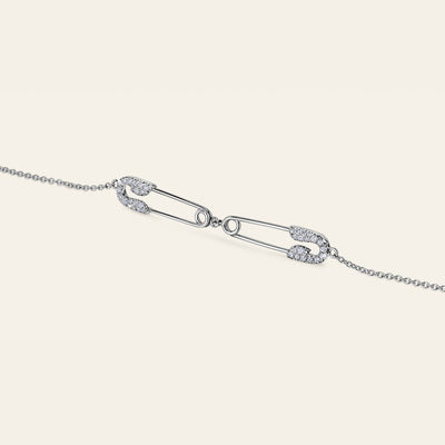 Securus Double Pin Bracelet_White Gold_White Diamonds_3