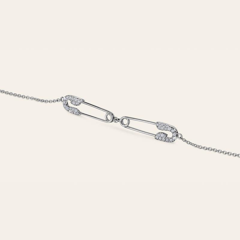 Securus Double Pin Bracelet_White Gold_White Diamonds_3