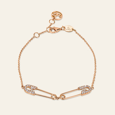 Securus Double Pin Bracelet_Rose Gold_White Diamonds_1