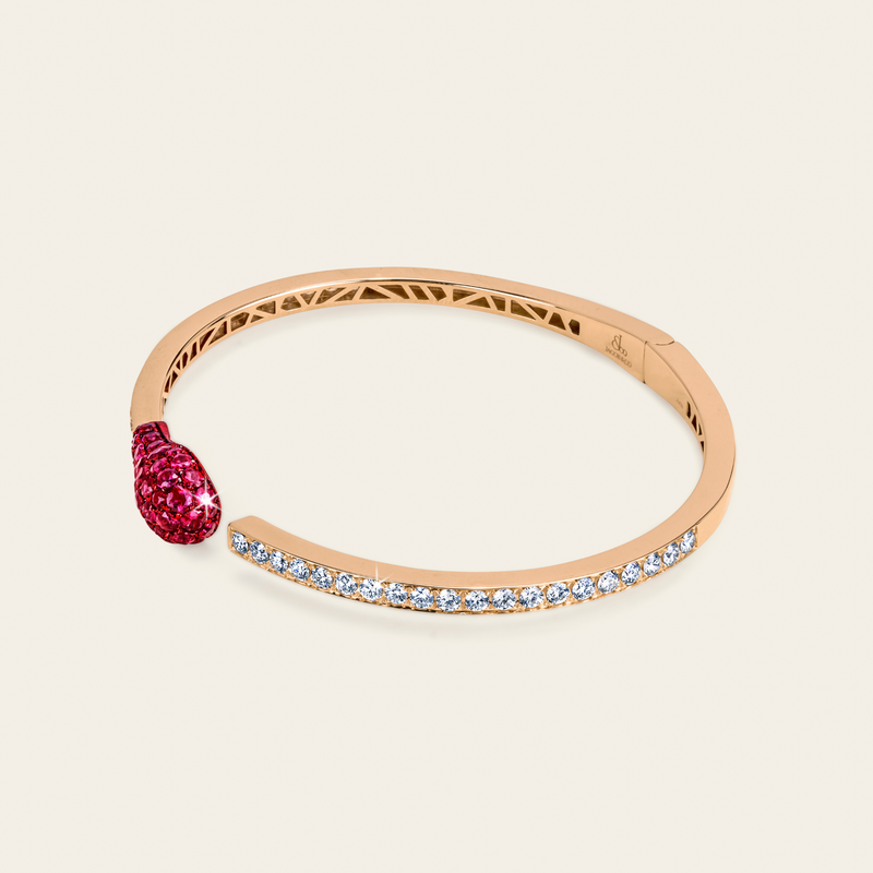 Match Ruby Diamond Bangle_Rose Gold_Rubies_White Diamonds_3