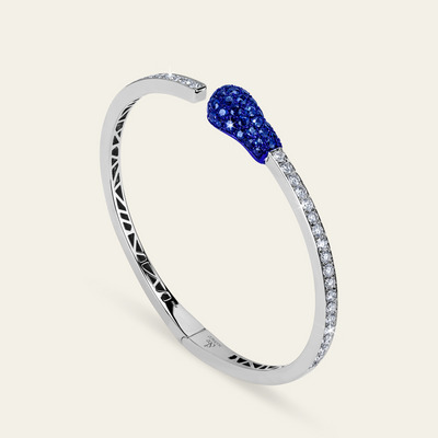 Match Sapphire Diamond Bangle_White Gold_Sapphires_White Diamonds_2