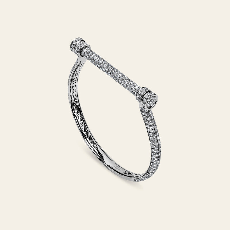 Estribo Bangle Full Pave_White Gold_White Diamonds_1