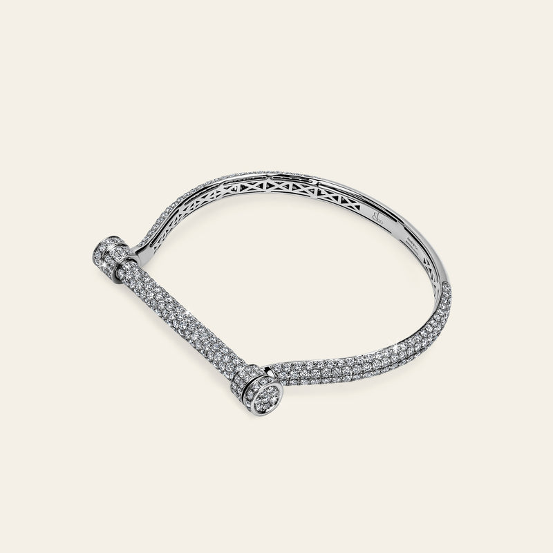 Estribo Bangle Full Pave_White Gold_White Diamonds_2