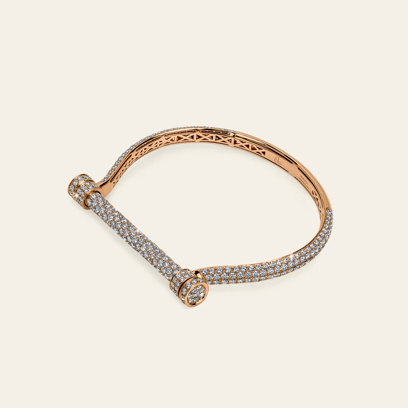 Estribo Bangle Full Pave_Rose Gold_White Diamonds_2