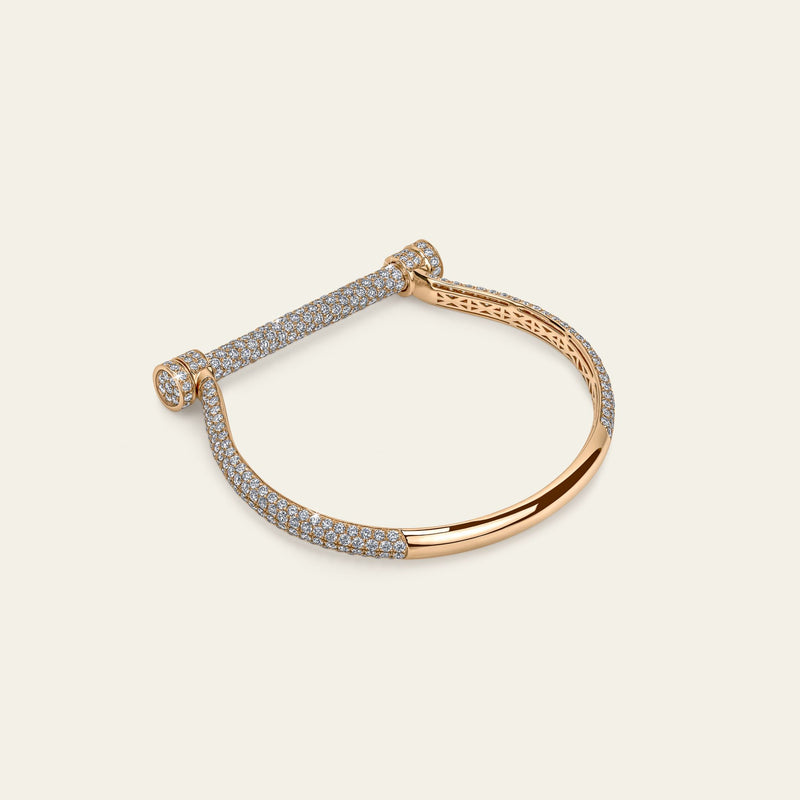 Estribo Bangle Full Pave_Rose Gold_White Diamonds_3
