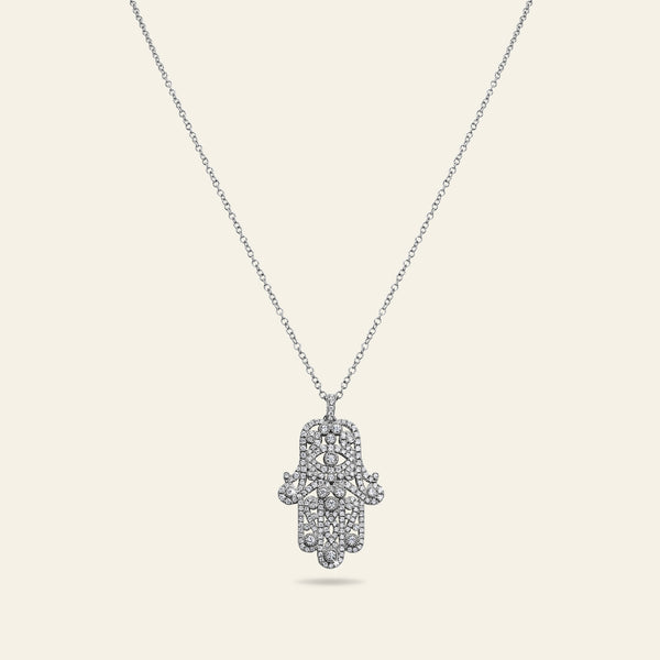 Hamsa Diamond Necklace – Jacob