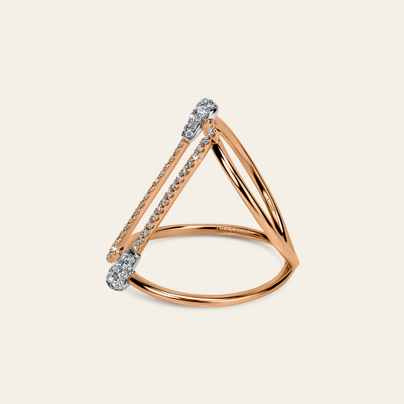 Match Diamond Ring_Rose Gold_White Diamonds_2