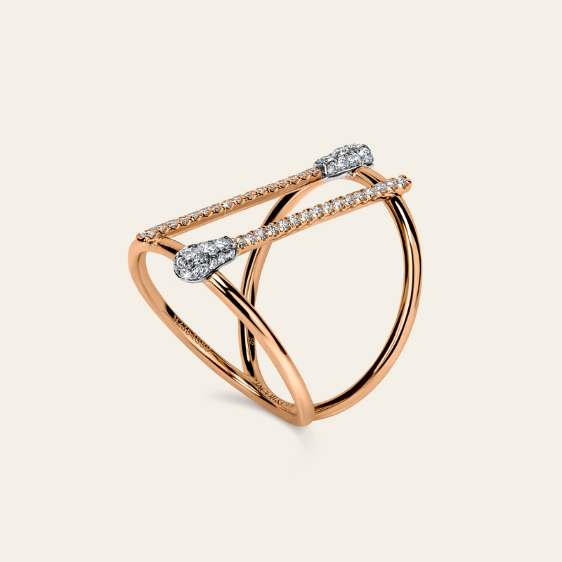 Match Diamond Ring_Rose Gold_White Diamonds_4